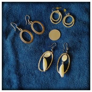 Set of Three Pair Boho Earrings